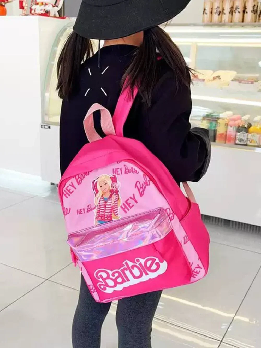 Pink Barbie Backpack Collection Display – Stylish School Bag Set